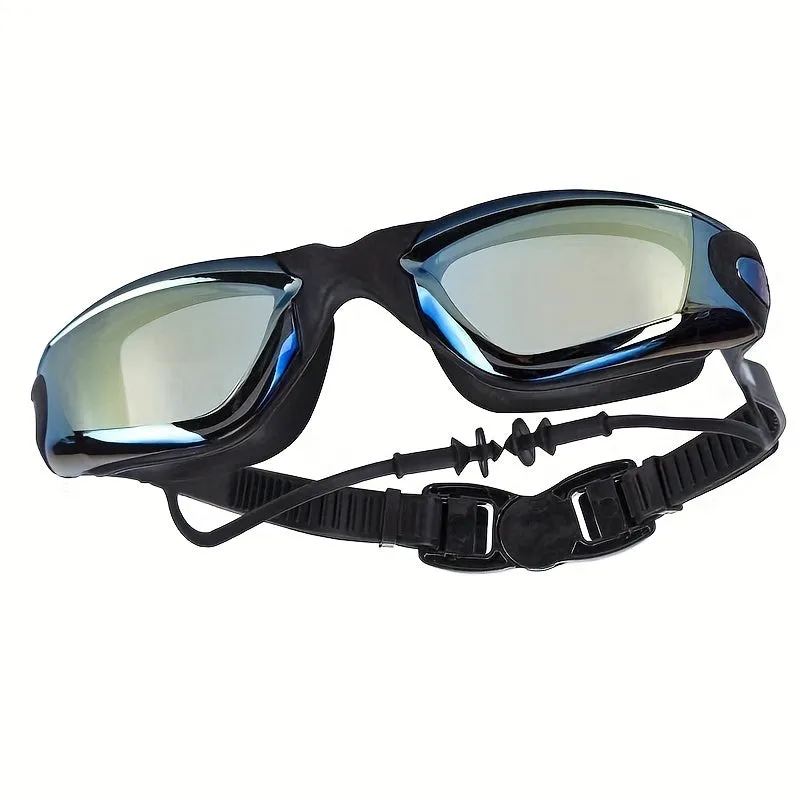 High Definition Electroplated Waterproof Antifog Swimming Goggles for Men  Women