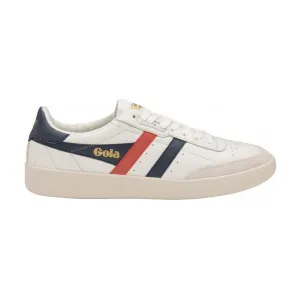 Inca Leather Trainer (White   Navy   Red)