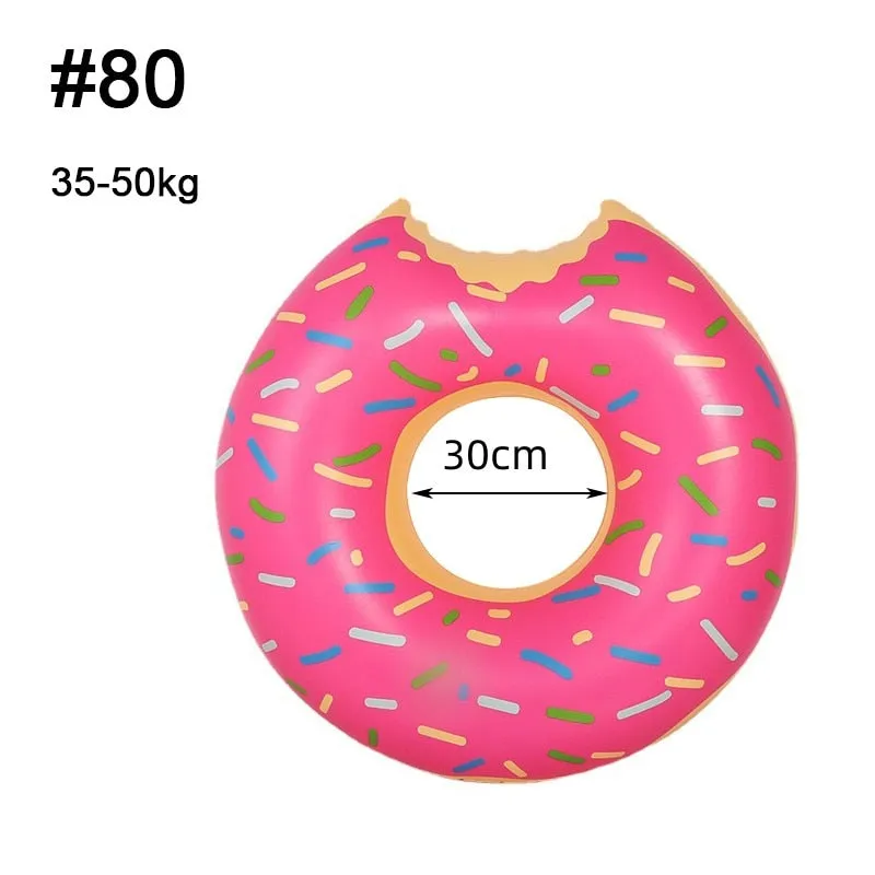 Inflatable Donut Pool Float Swimming Circle Ring