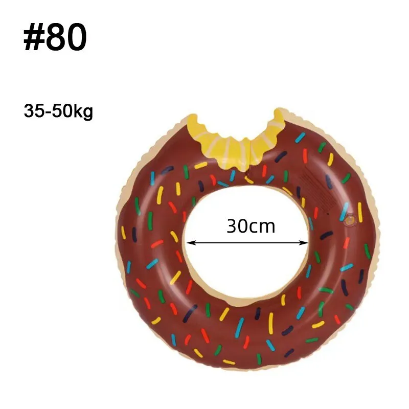 Inflatable Donut Pool Float Swimming Circle Ring