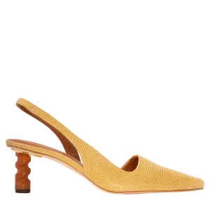 Joan Slingback Leather Emboss Lemon