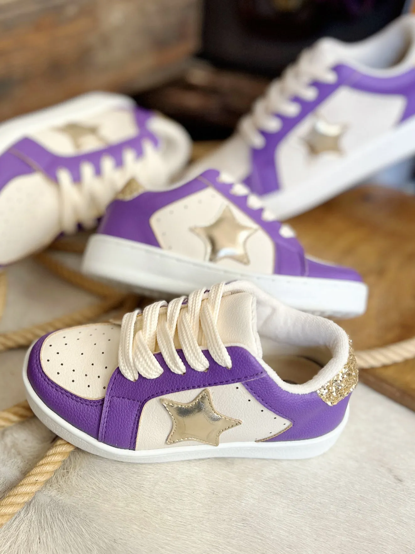 Kids Purple Gameday Sneakers