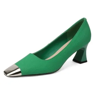 Ladies High Heel Leather Pumps Shoes