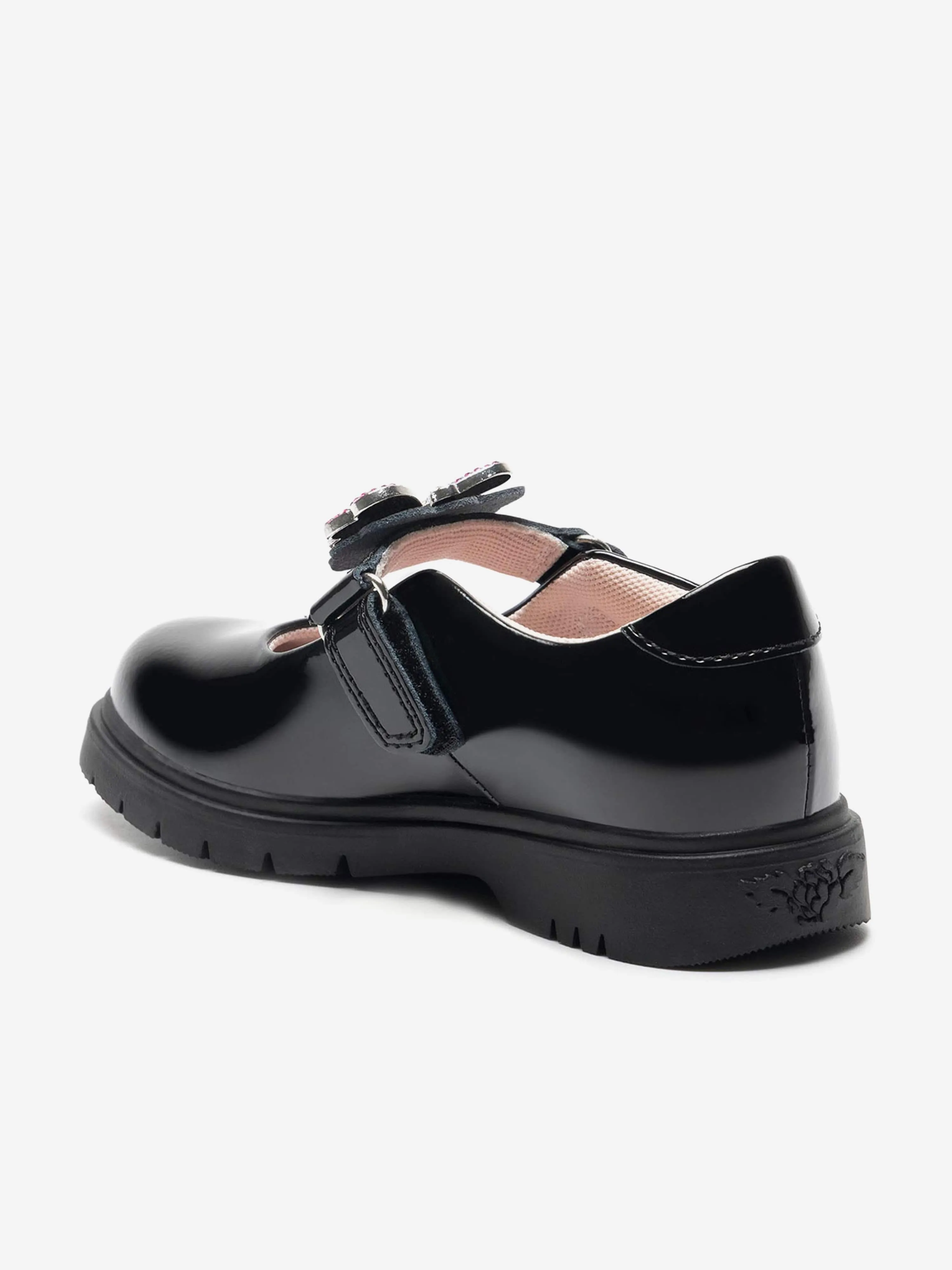 Lelli Kelly Girls Luna 3 Patent Leather Bar Shoes in Black