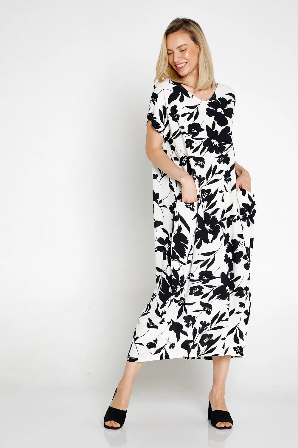 Liliana Dress - Black/White