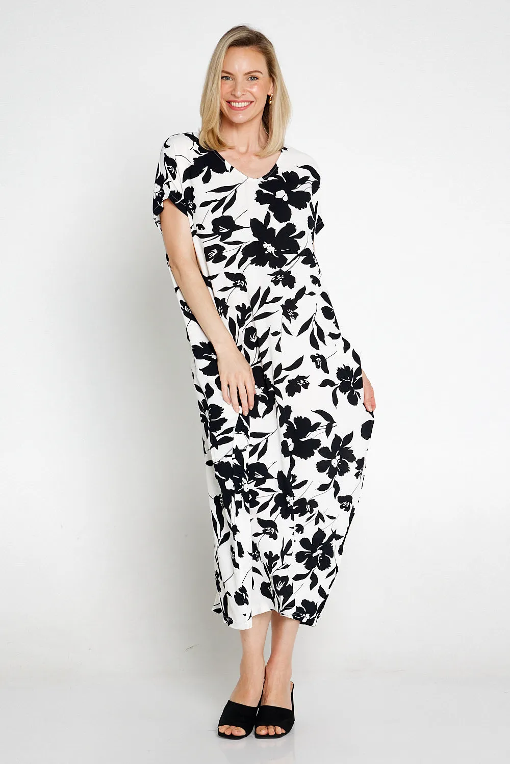 Liliana Dress - Black/White