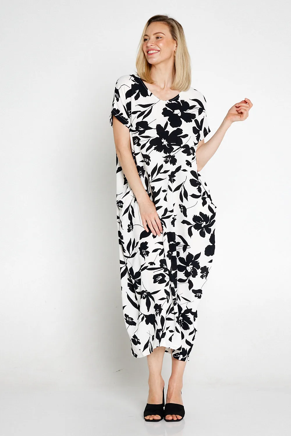 Liliana Dress - Black/White