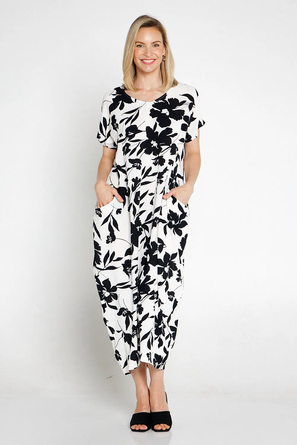 Liliana Dress - Black/White