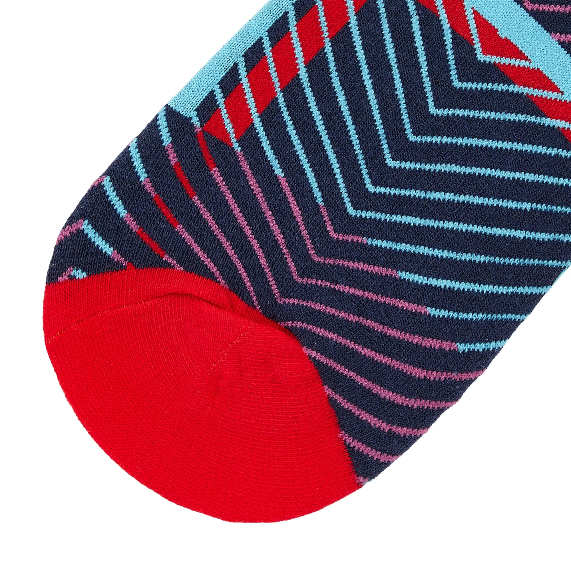 Lines Printed Crew Length Socks