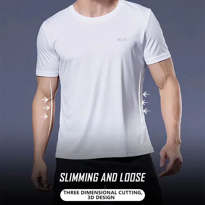 Men'S Running T-Shirts, Quick Dry Sport T-Shirts, Fitness Gym Running Shirts, Soccer Shirts Men'S Jersey Sportswear Gym Clothing