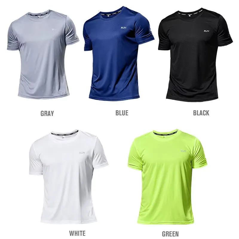 Men'S Running T-Shirts, Quick Dry Sport T-Shirts, Fitness Gym Running Shirts, Soccer Shirts Men'S Jersey Sportswear Gym Clothing