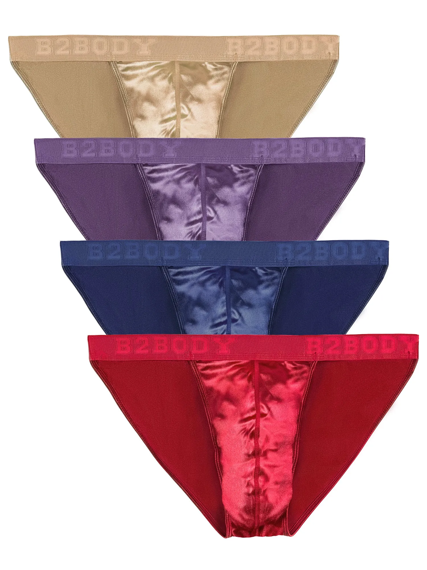 Mens Silky Sexy Satin Sport Bikini Small to 4XL Multi- Pack