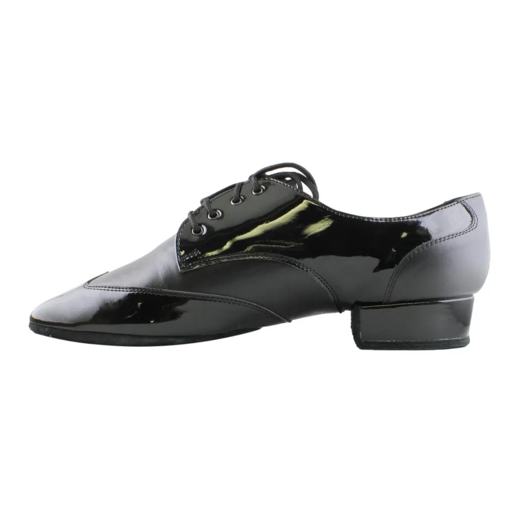 Men's Smooth Dance Shoes, 1114 Pino, Black Patent Leather & Leather