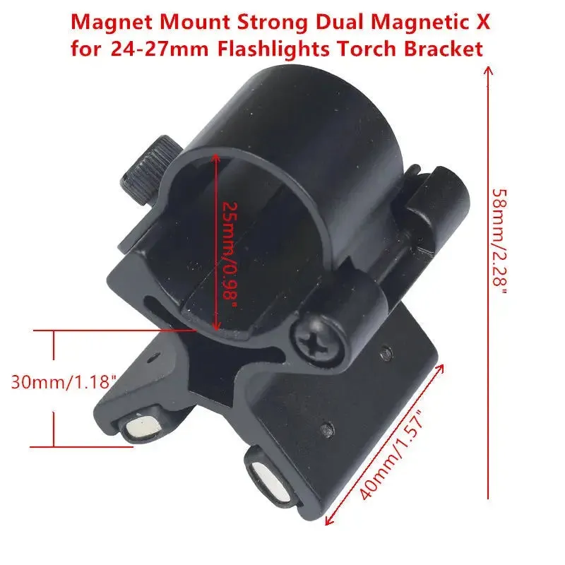 MIZUGIWA Magnet Mount Strong Dual Magnetic X Flashlights Torch Bracket Scope Gun Barrels Tactical With Original Box