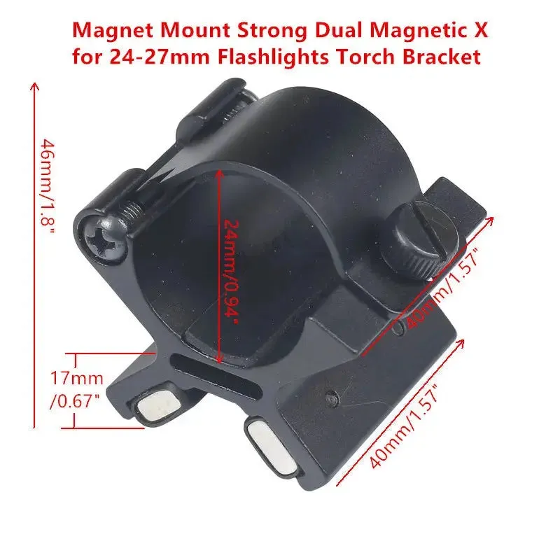 MIZUGIWA Magnet Mount Strong Dual Magnetic X Flashlights Torch Bracket Scope Gun Barrels Tactical With Original Box