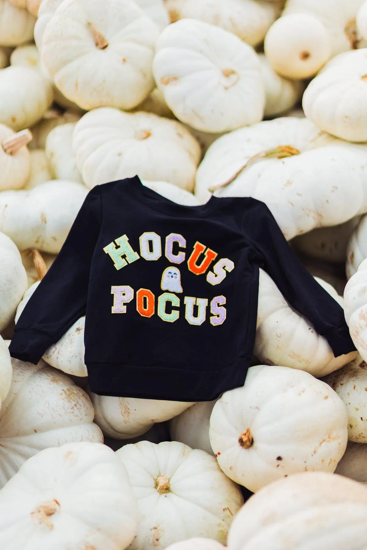 Mom & Me - "Hocus Pocus" Black Chenille Patch Top