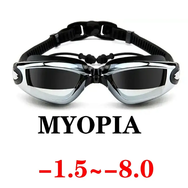 Myopia Swimming Goggles Anti-Fog Waterproof