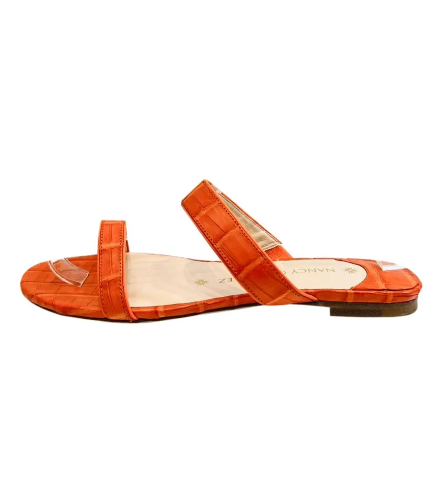 Nancy Gonzalez Crocodile Skin Sandals. Size 36