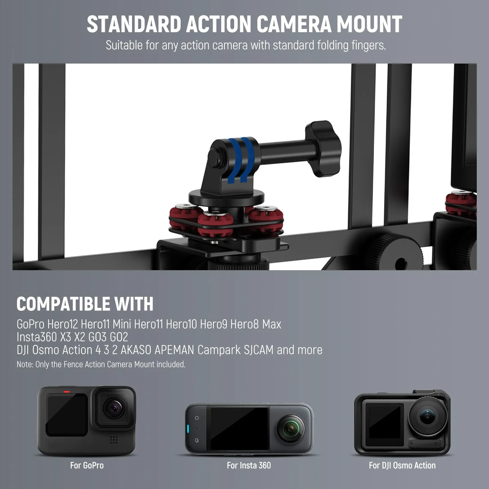 NEEWER PA022 Fence Mount for Action Camera