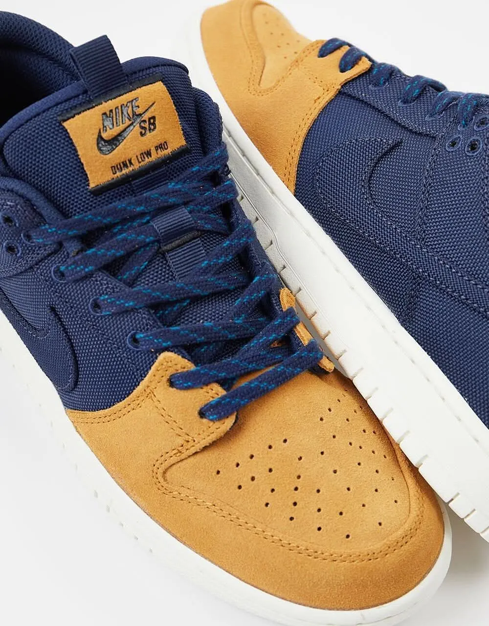 Nike SB Dunk Low Pro Premium Skate Shoes - Midnight Navy/Midnight Navy-Desert