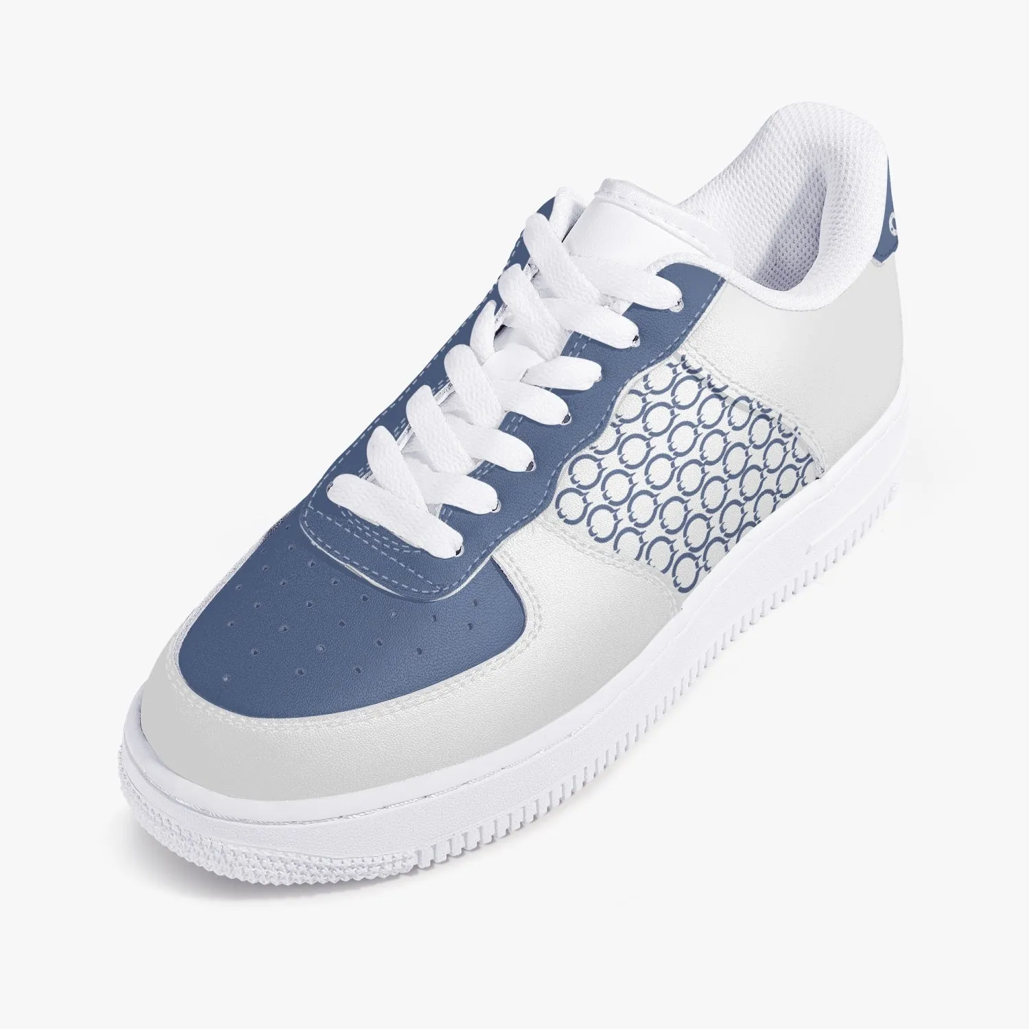 OOTAMAWAE Original Brand Low-Top Leather Sports Sneakers AIR Blue