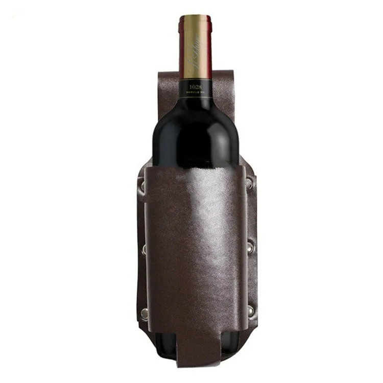 Outdoor Hanging Waist Cans Beverage Beer Bottle Holster(Brown)