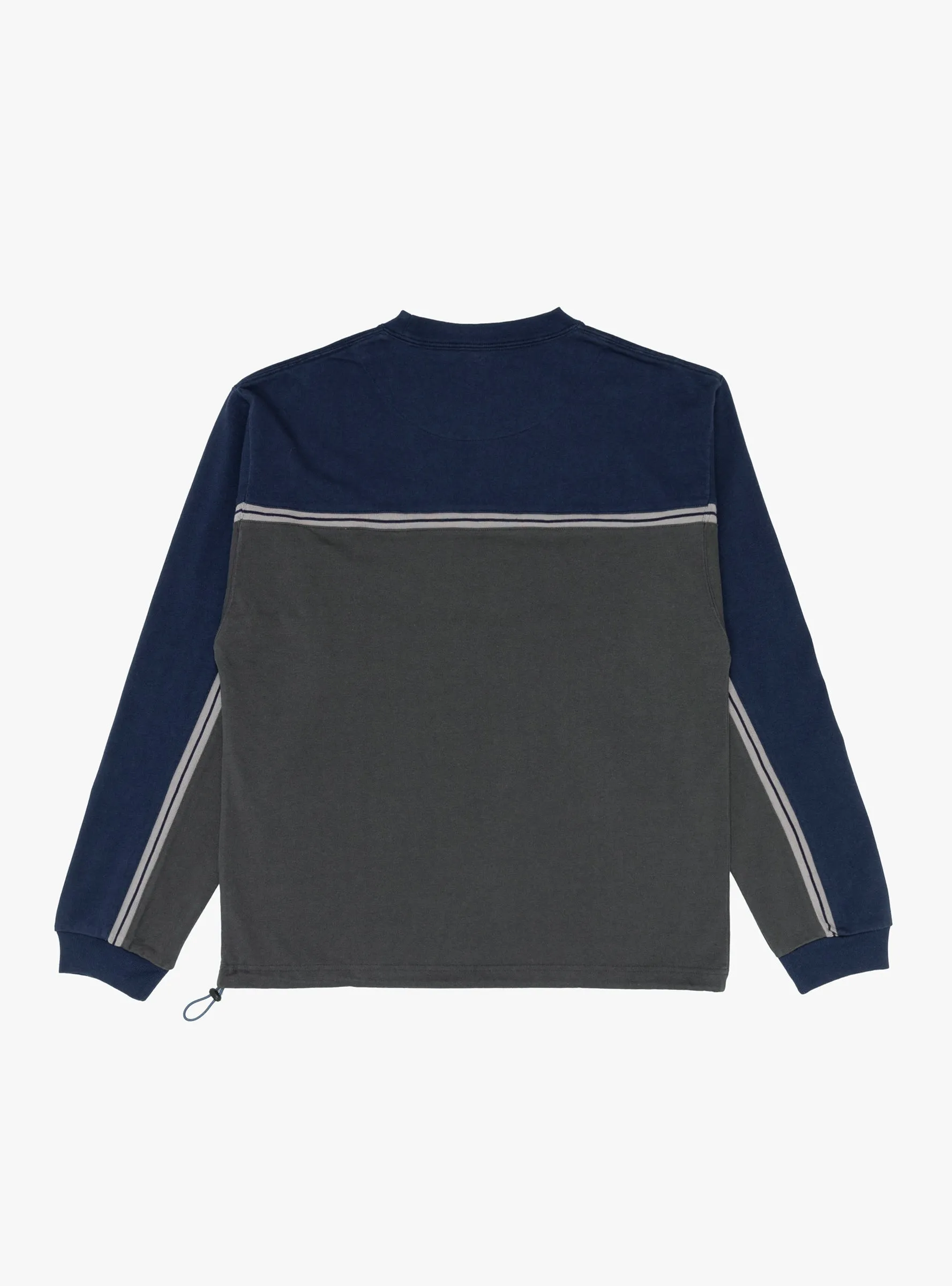 Oval Logo Line Top Navy & Charcoal