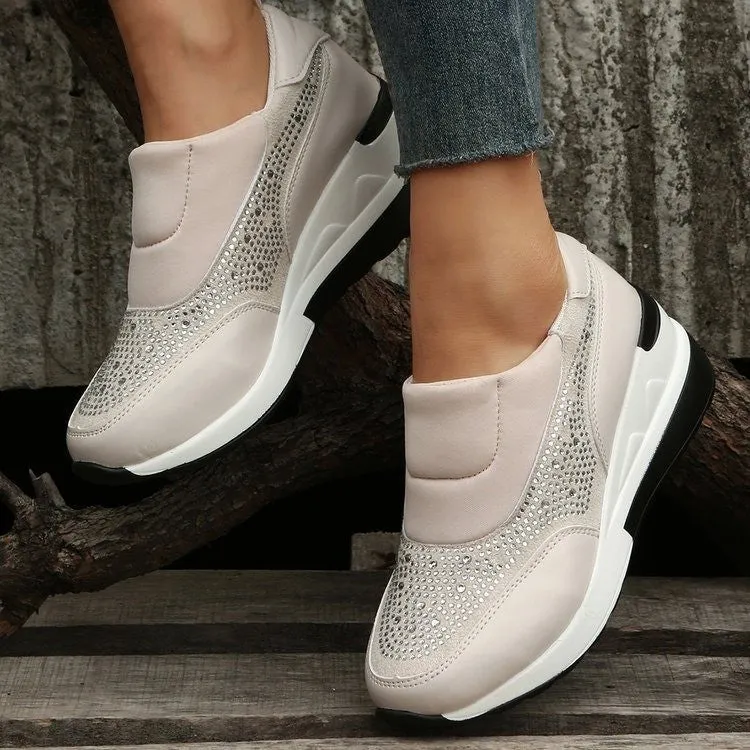 Owlkay Autumn Women's Sequin Casual Sports Shoes