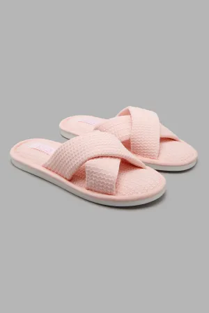 Pink Cross Over Slipper