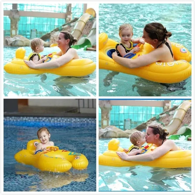 Portable Baby Pool Float with Sunshade