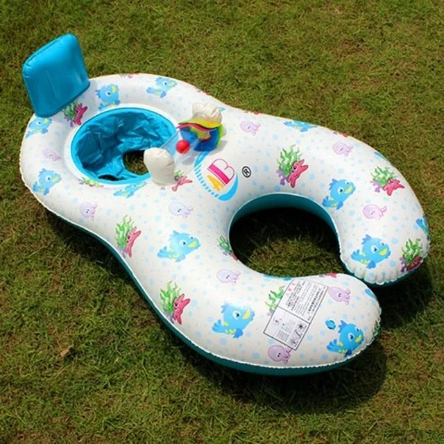 Portable Baby Pool Float with Sunshade