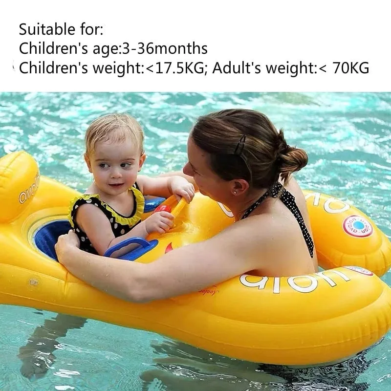 Portable Baby Pool Float with Sunshade