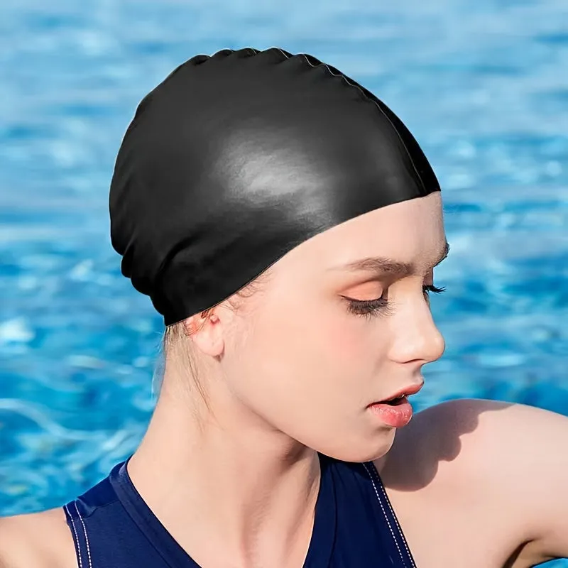 Premium Silicone Swimming Cap for Men and Women Waterproof  Comfortable