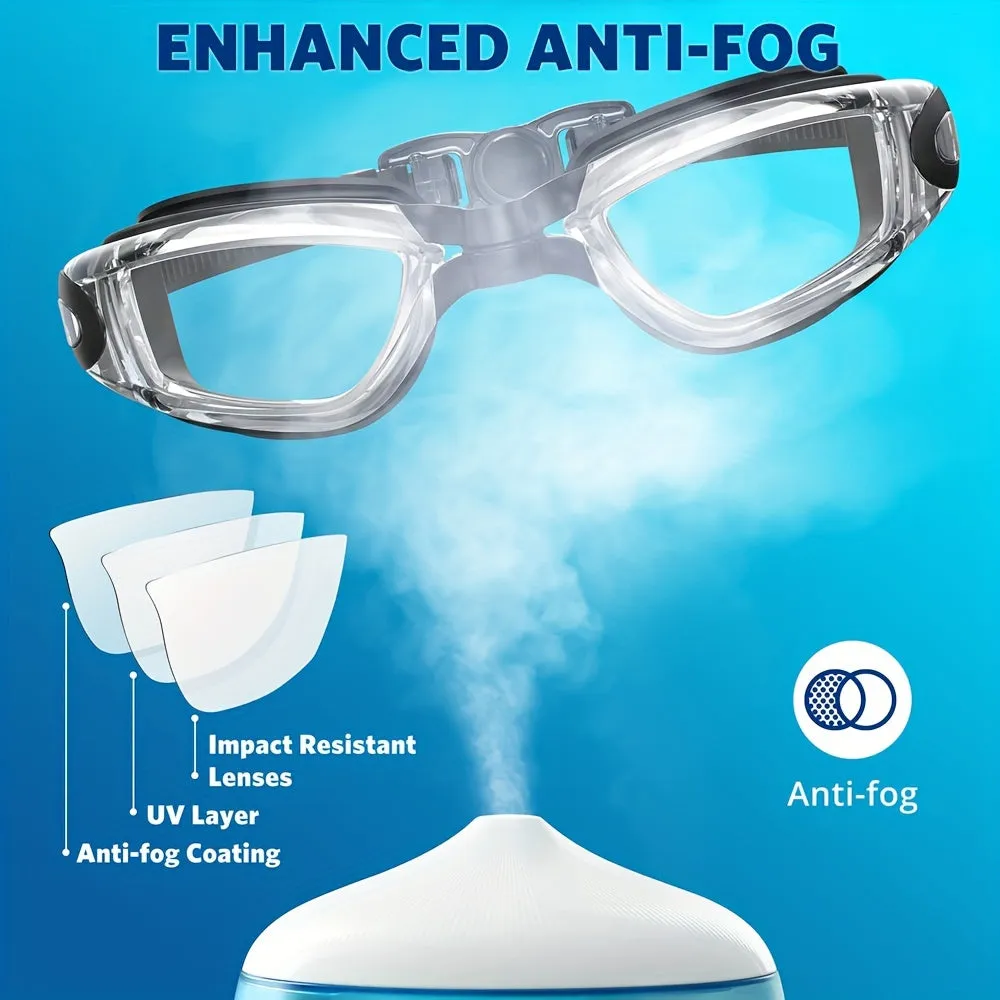 Premium UV Protection AntiFog Swim Goggles for Men and Women