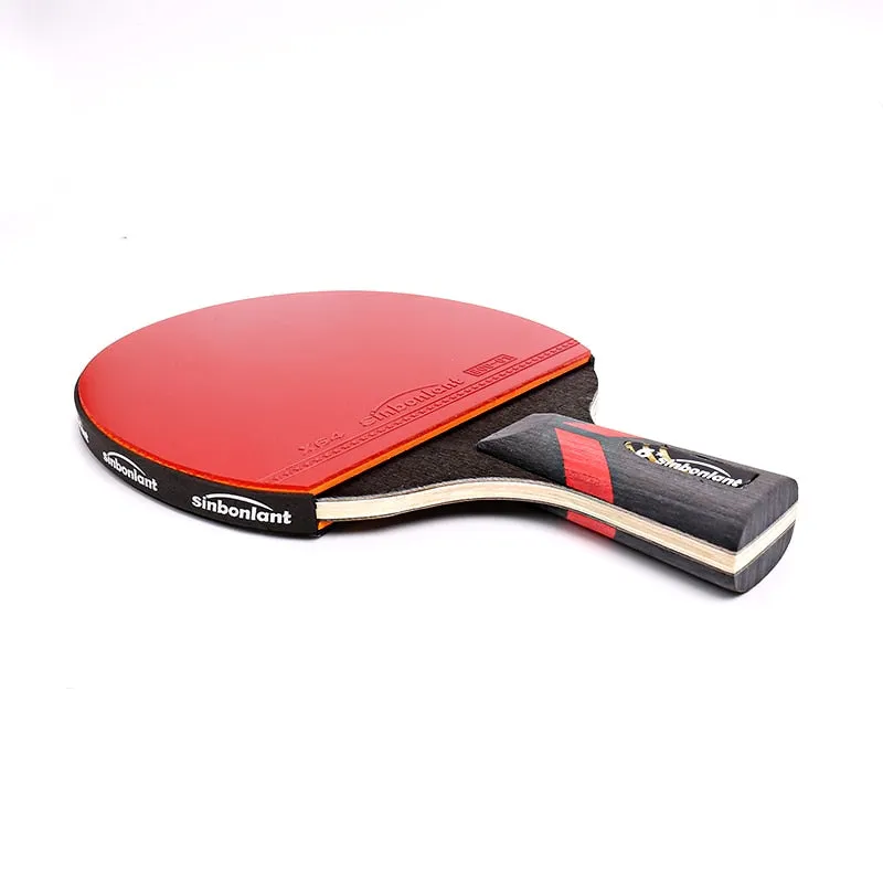 Professional Tennis Table Racket Short Long Handle Carbon Blade Rubber