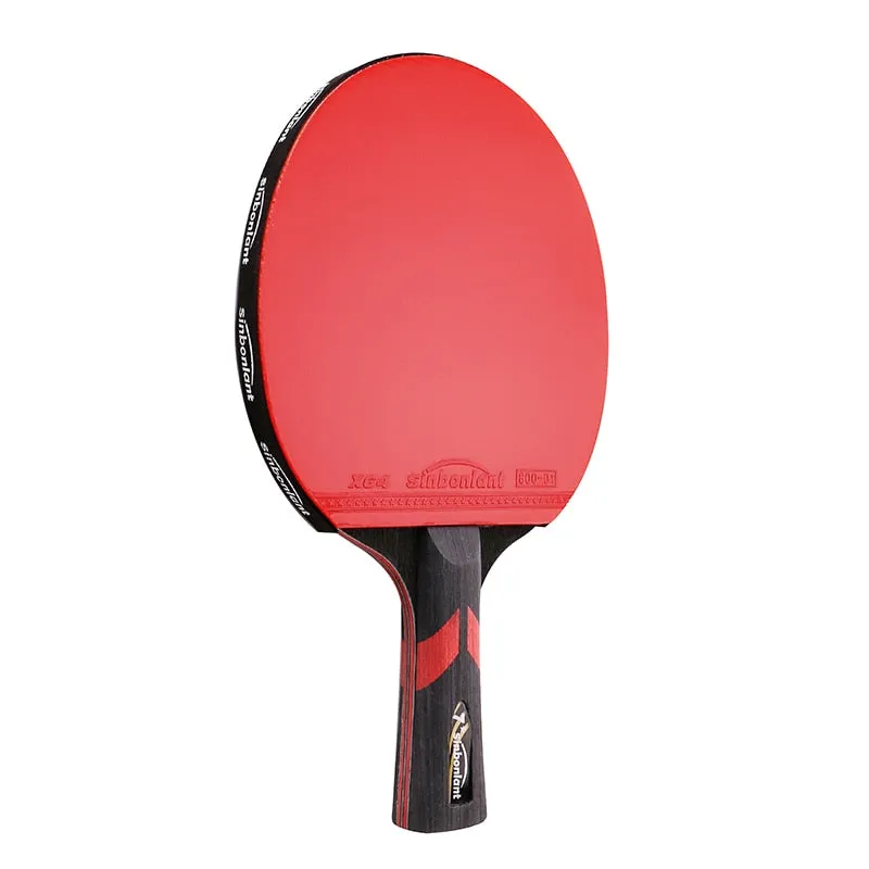 Professional Tennis Table Racket Short Long Handle Carbon Blade Rubber