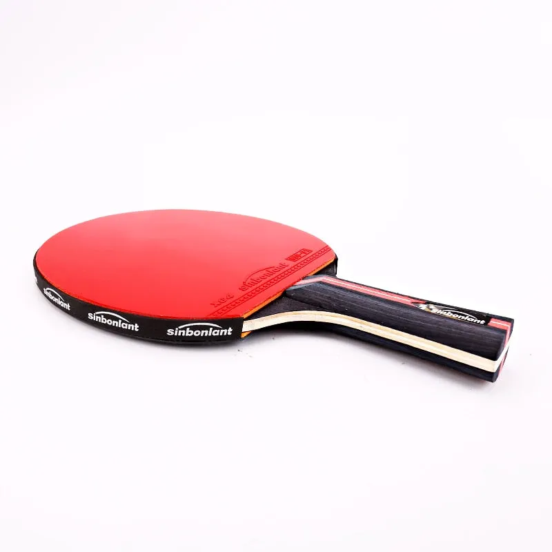 Professional Tennis Table Racket Short Long Handle Carbon Blade Rubber