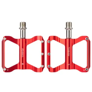 PROMEND PD-R41L 1pair Bicycle Aluminum Alloy Perrin Bearing Pedals(Red)