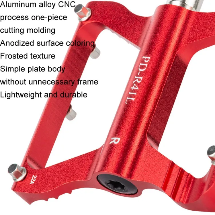 PROMEND PD-R41L 1pair Bicycle Aluminum Alloy Perrin Bearing Pedals(Red)