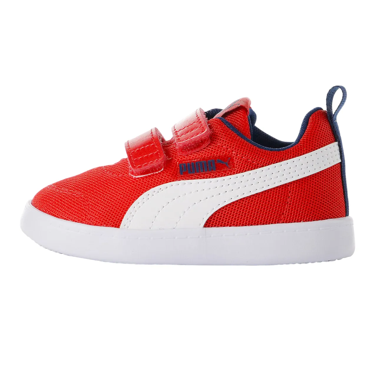 Puma scarpa da ginnastica con strappo da bambino Courtflex v2 Mesh V 371759 06 rosso bianco