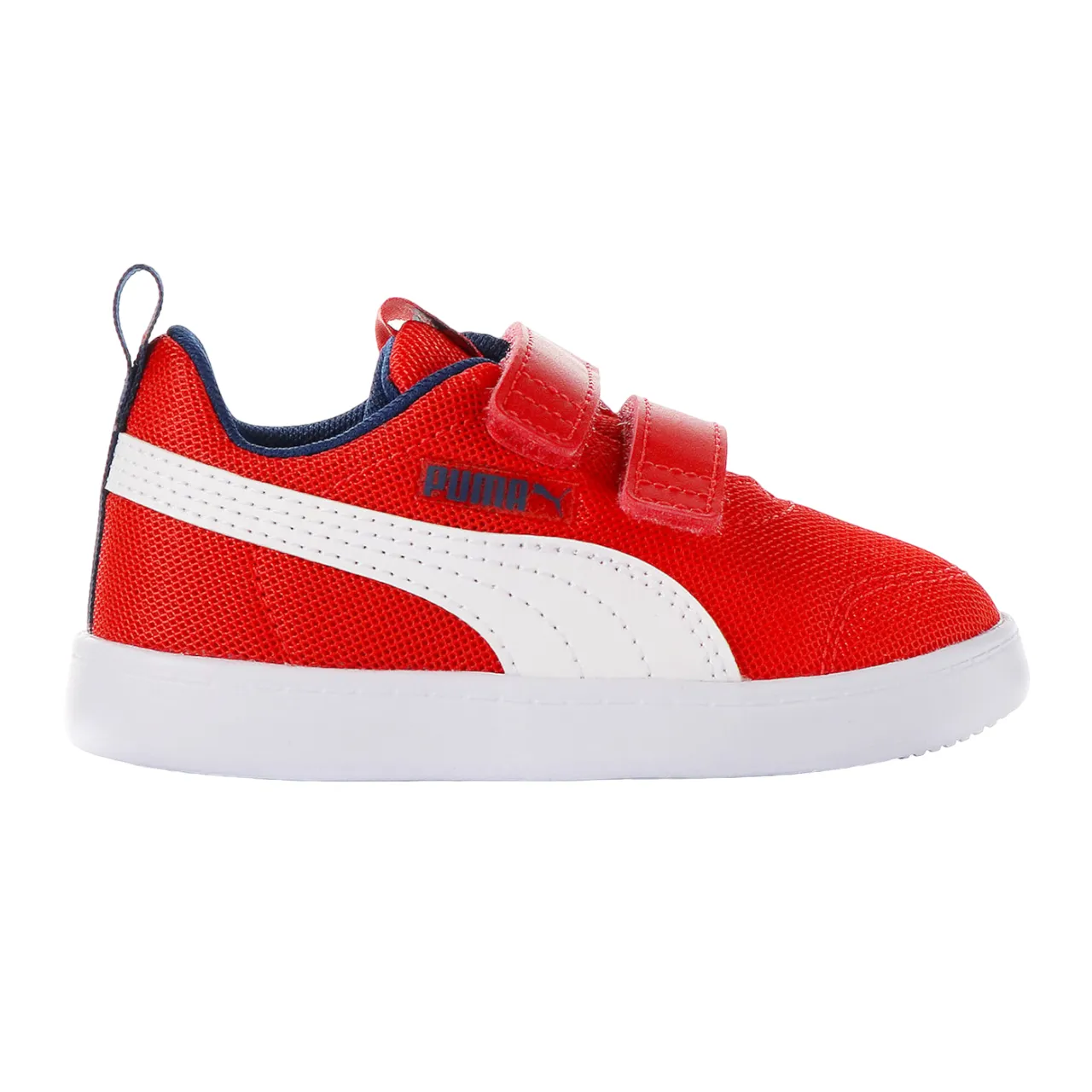 Puma scarpa da ginnastica con strappo da bambino Courtflex v2 Mesh V 371759 06 rosso bianco