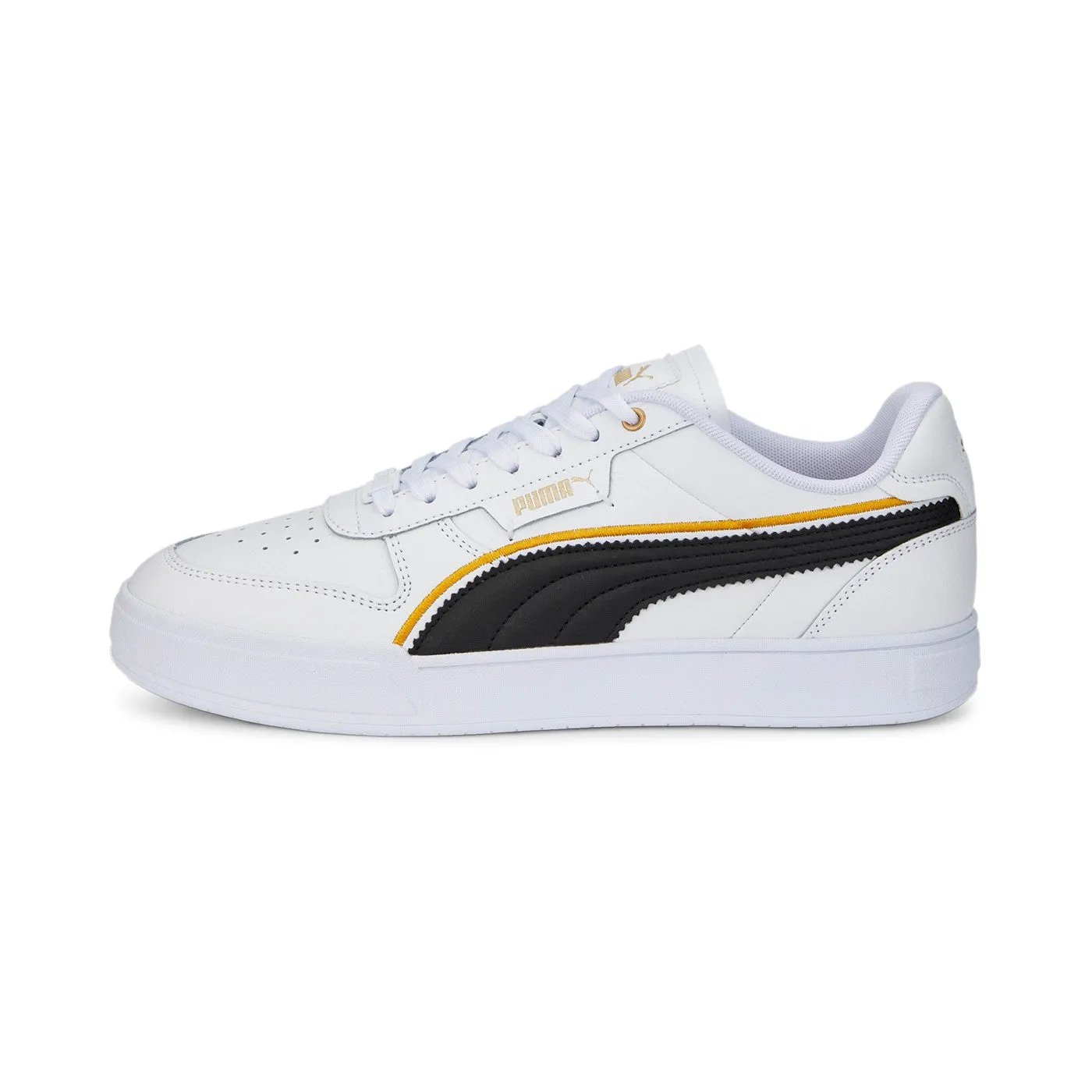 Puma scarpa sneakers da uomo Caven Dime FC 386380 01 bianco-nero-oro