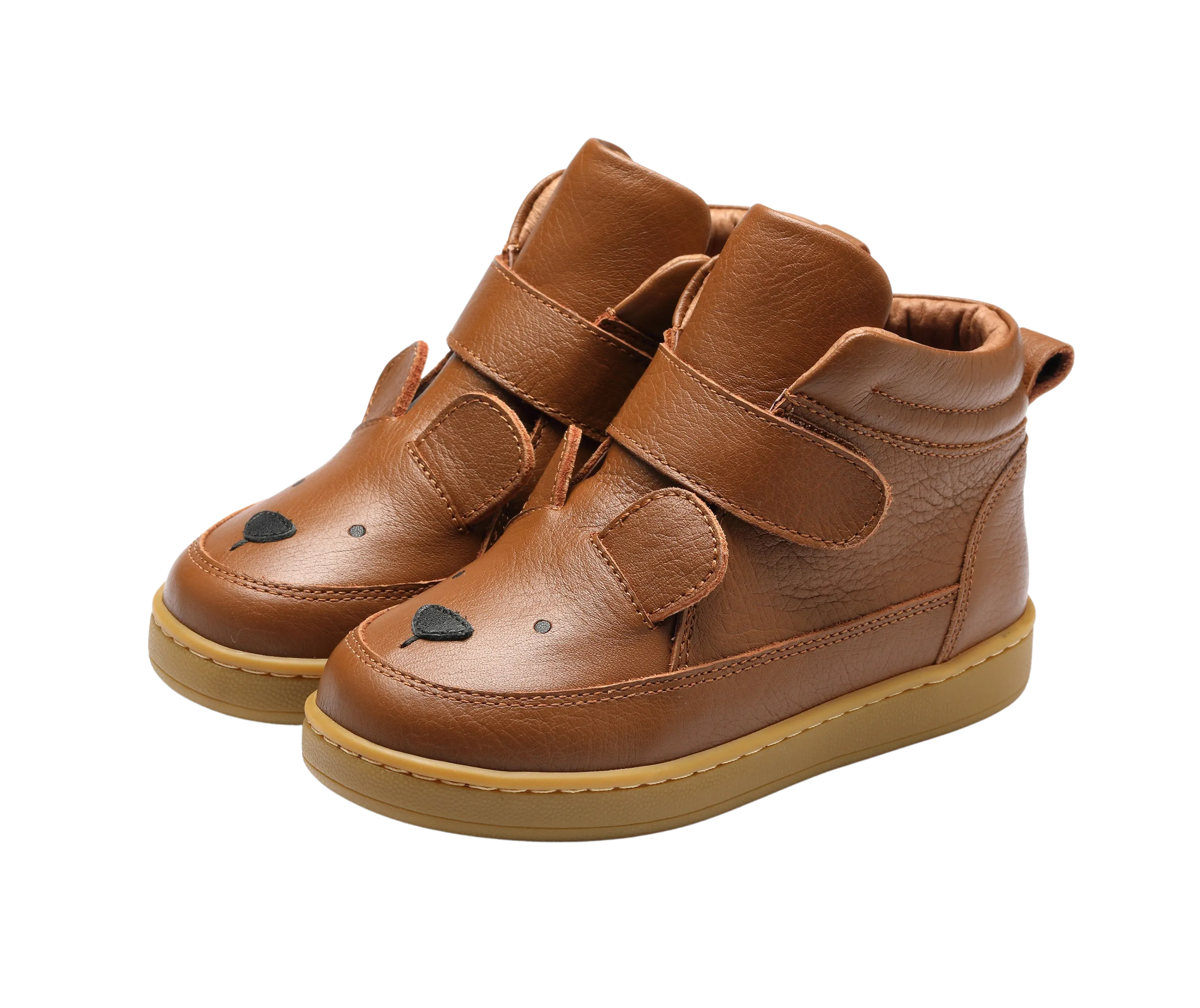 Qika Sneakers | Bear | Cognac Leather