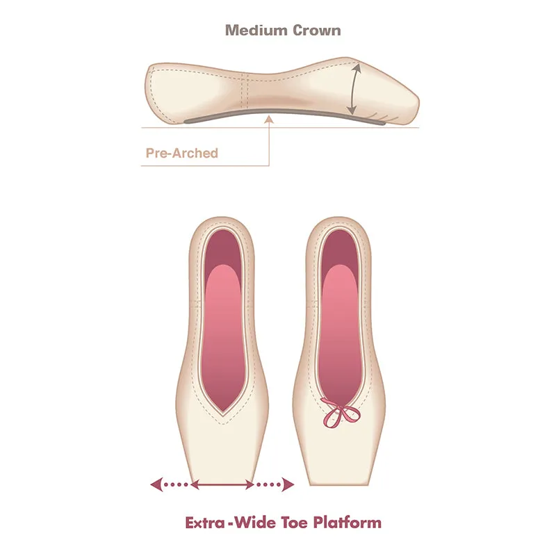 Russian Pointe Muse Pointe Shoes - U-Cut