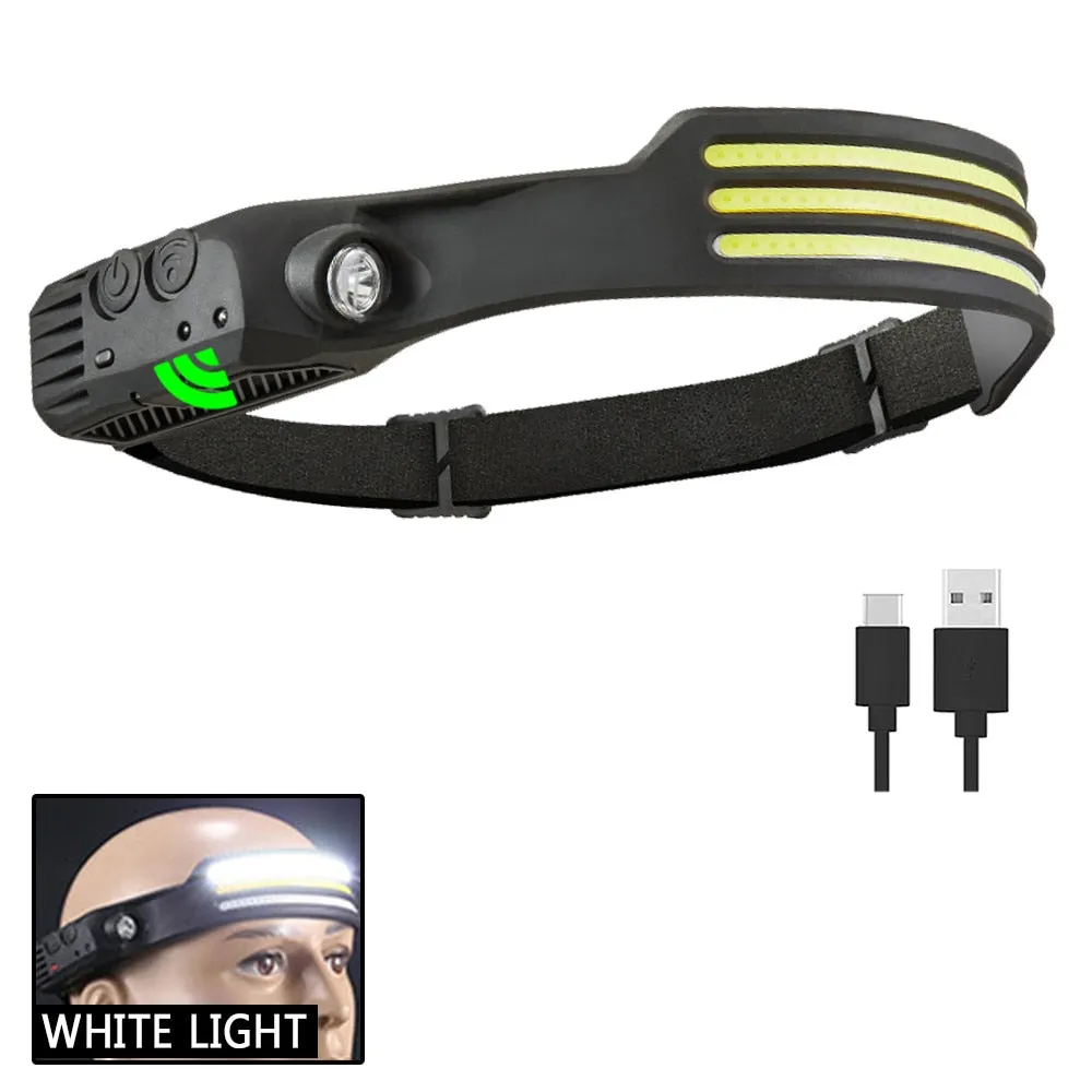 Sensor Headlamp COB LED Head Lamp