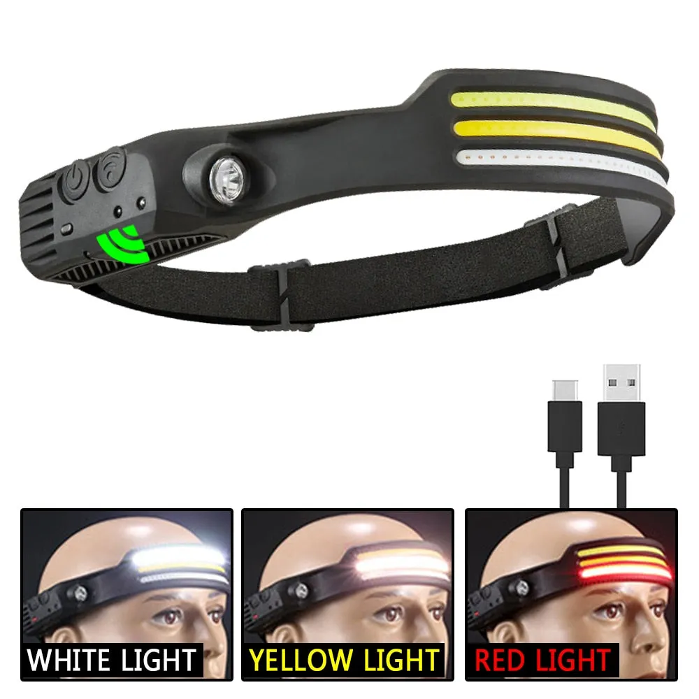 Sensor Headlamp COB LED Head Lamp