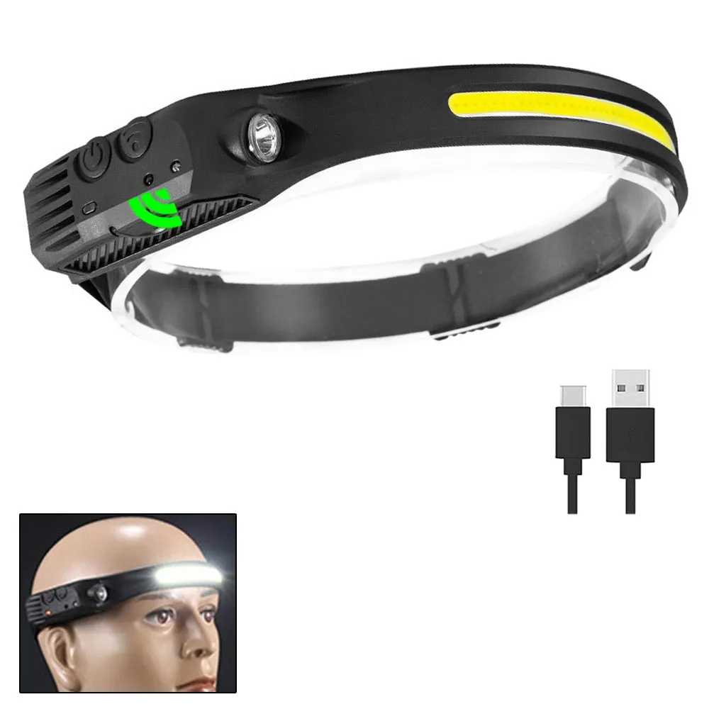 Sensor Headlamp COB LED Head Lamp