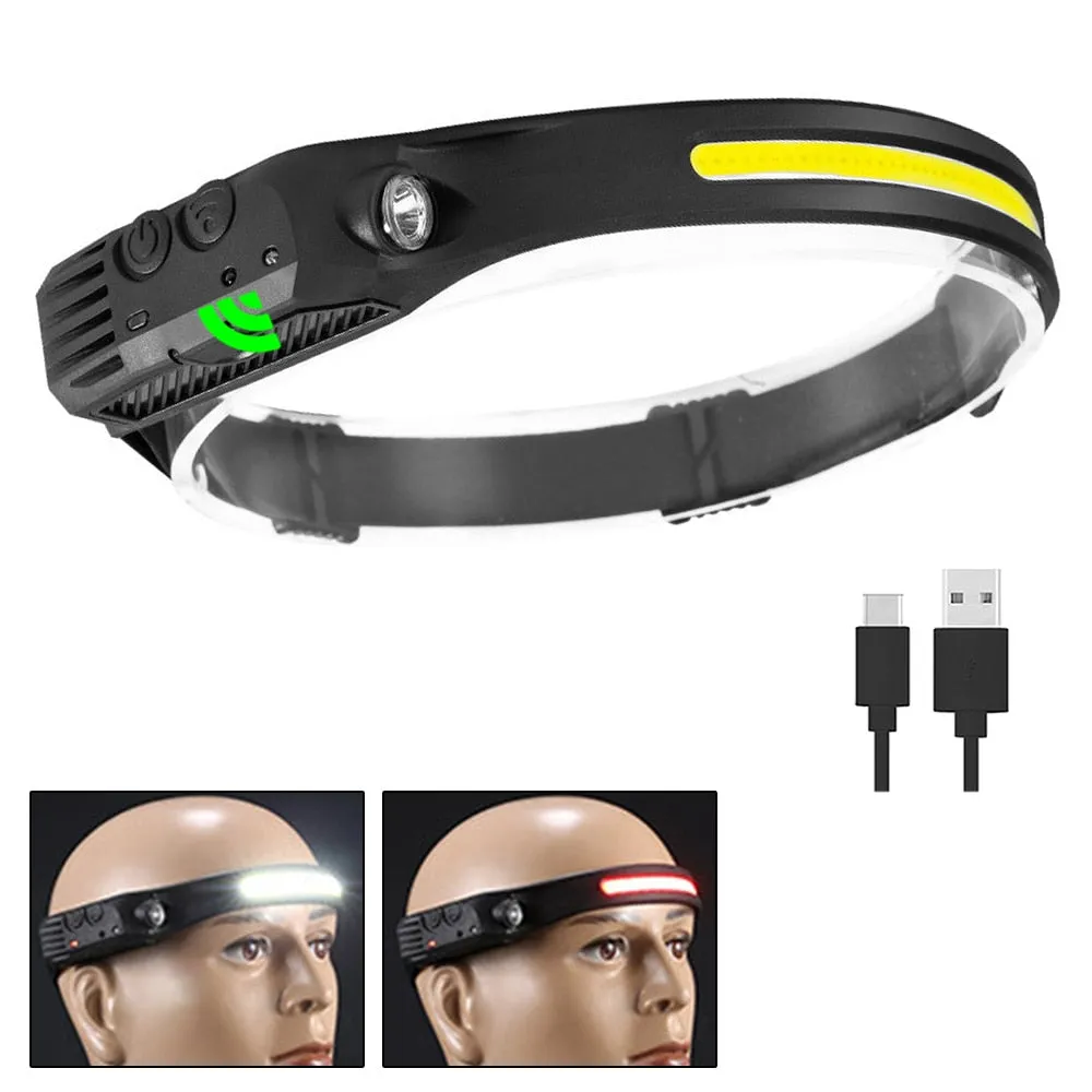 Sensor Headlamp COB LED Head Lamp