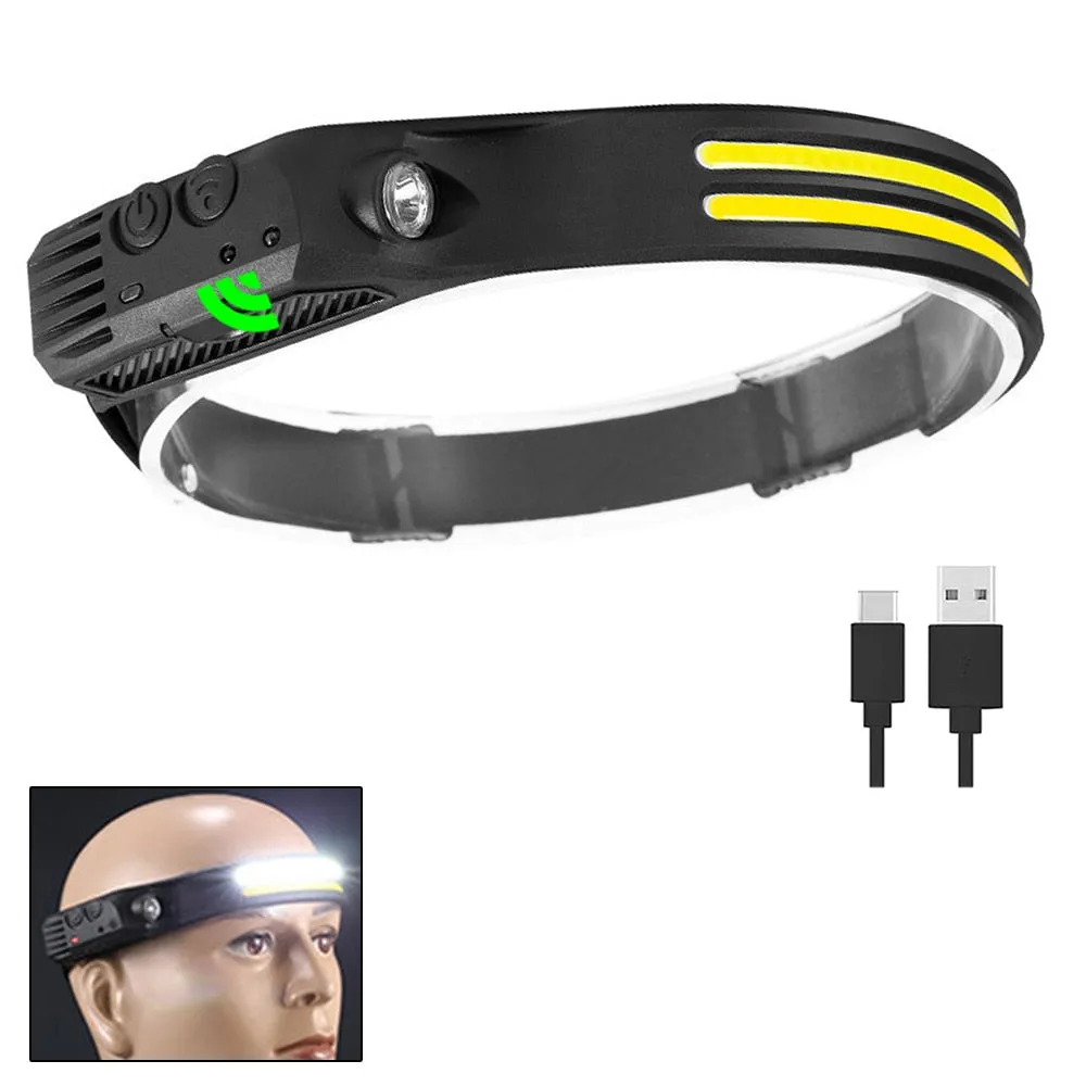 Sensor Headlamp COB LED Head Lamp