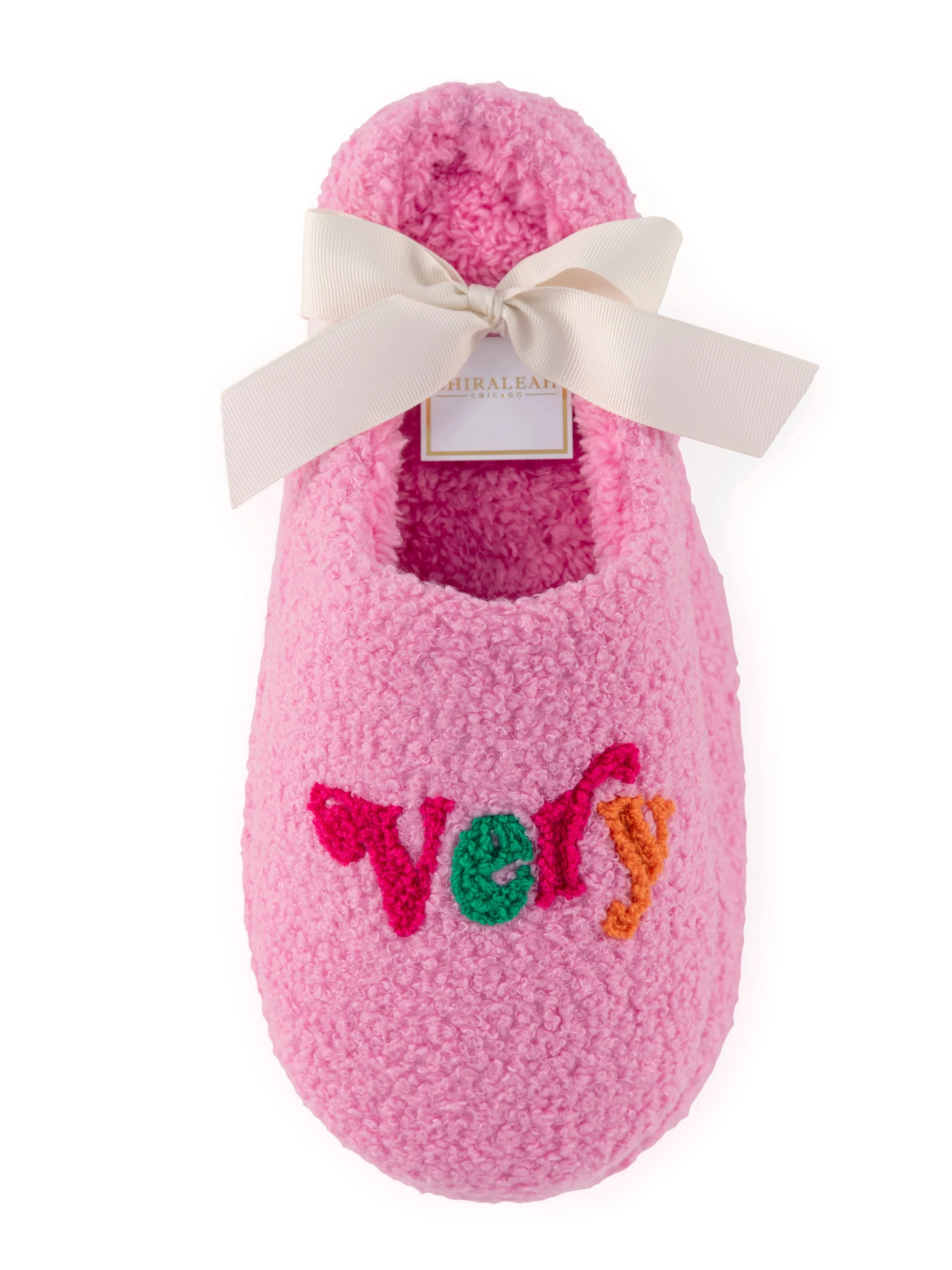 Shiraleah "Very Merry" Slippers, Pink